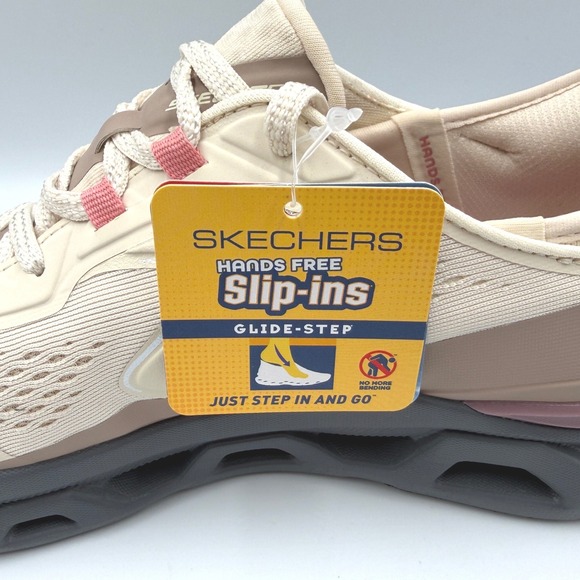 Skechers Glide-Step Altus Natural/Grey Slip-Ins Air-Cooled Memory Foam Women's 8 - Picture 12 of 16